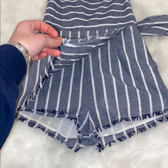 Cotton Candy LA Striped Romper - Picture 4 of 4